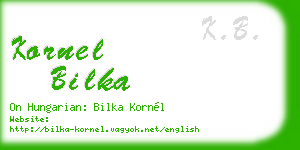 kornel bilka business card
